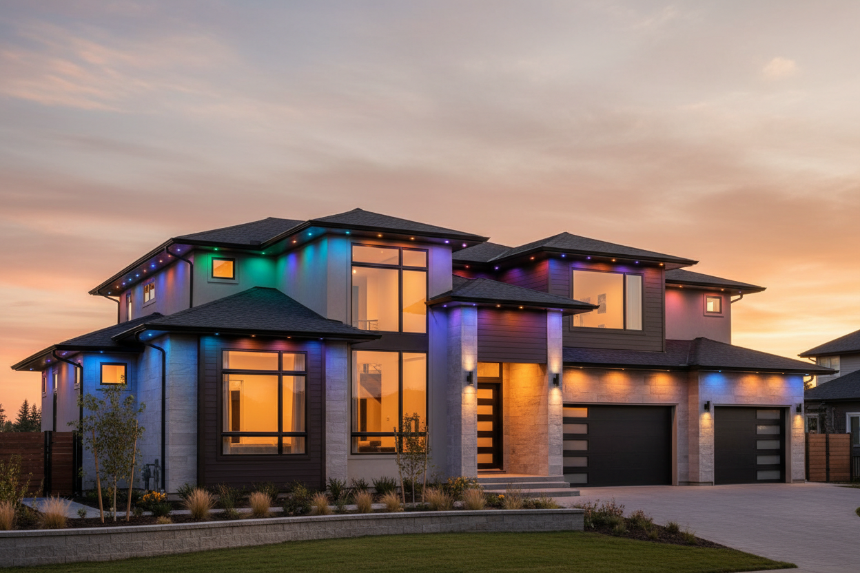 Golden hour RGB lighting display
