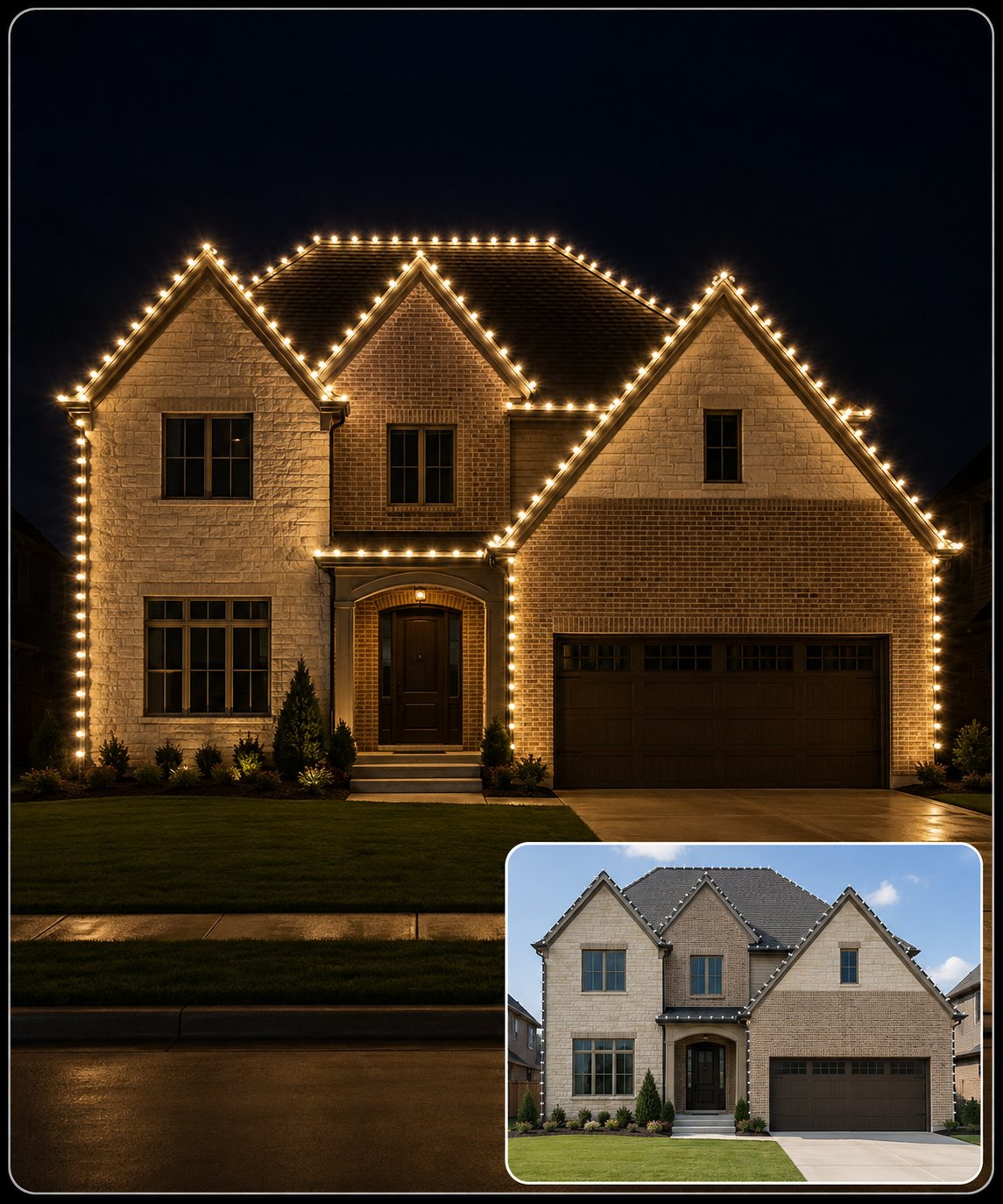 Classic Gingerbread lighting example